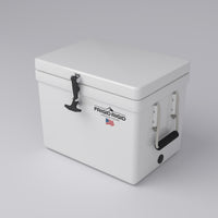 Frigid Rigid 21" x 15" x 15" fiberglass ice chest, top view