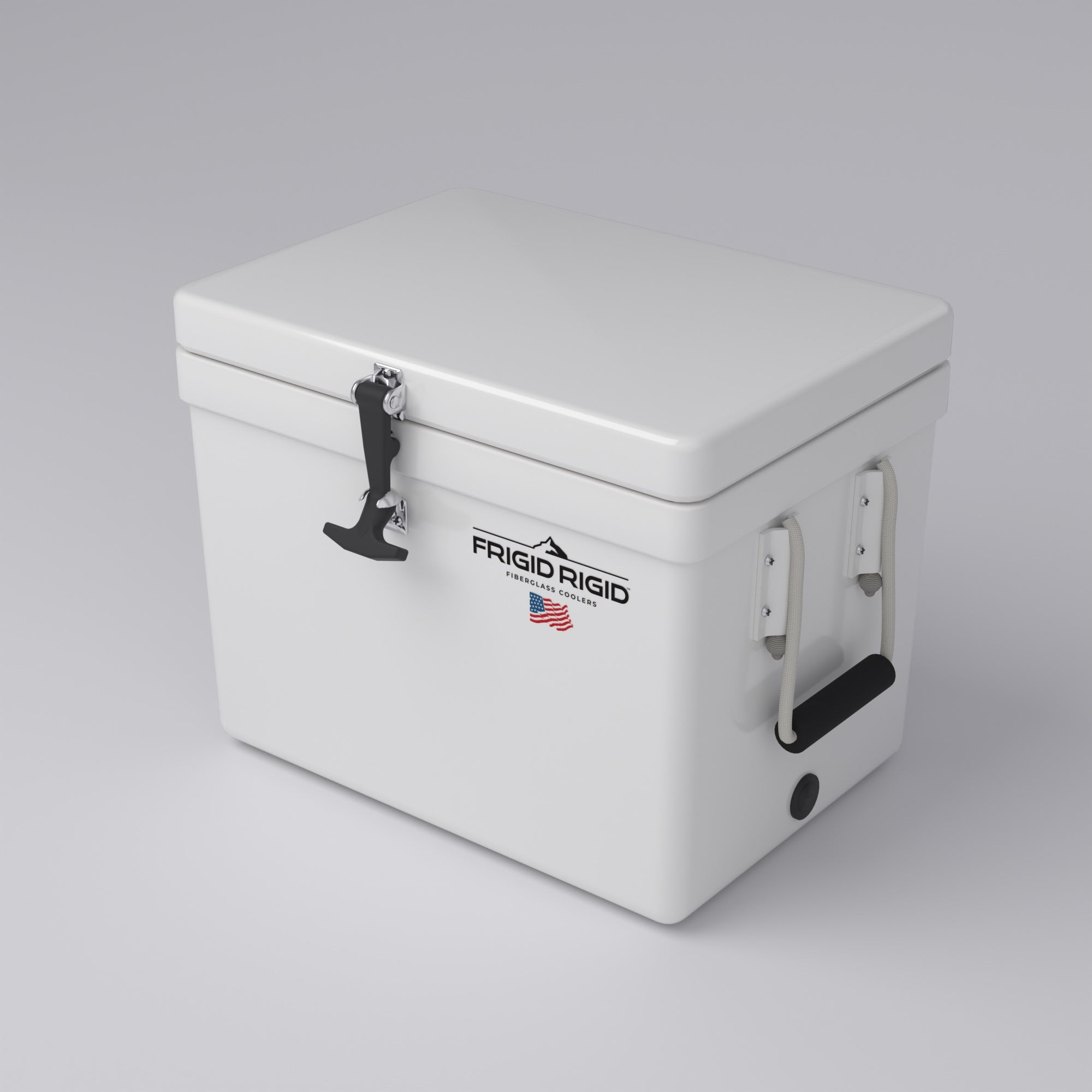 Frigid Rigid 21" x 15" x 15" fiberglass ice chest, top view