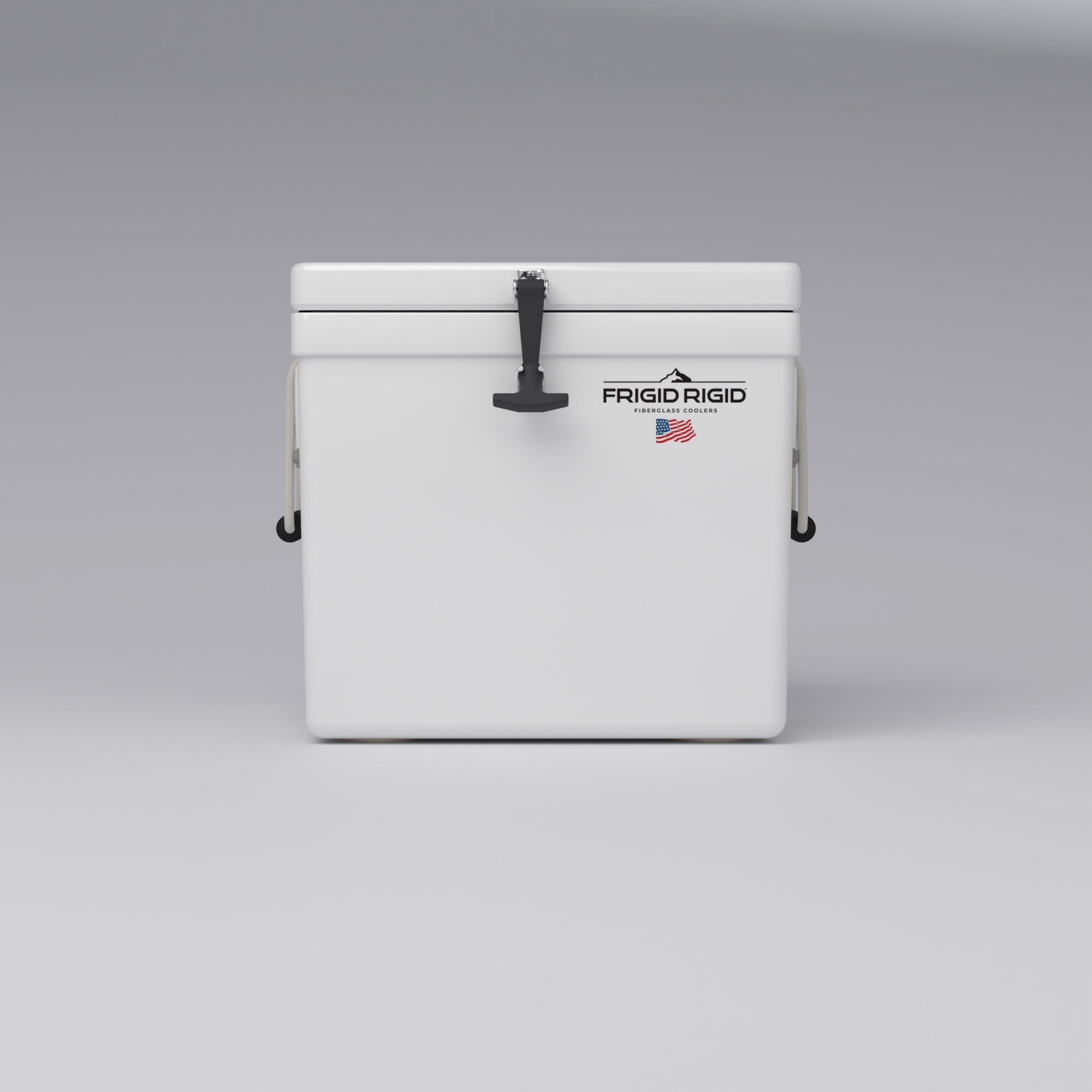 Frigid Rigid 21" x 18" x 18" fiberglass ice chest, front