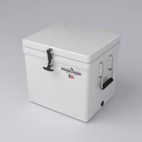 Frigid Rigid 21" x 18" x 18" fiberglass ice chest, top view