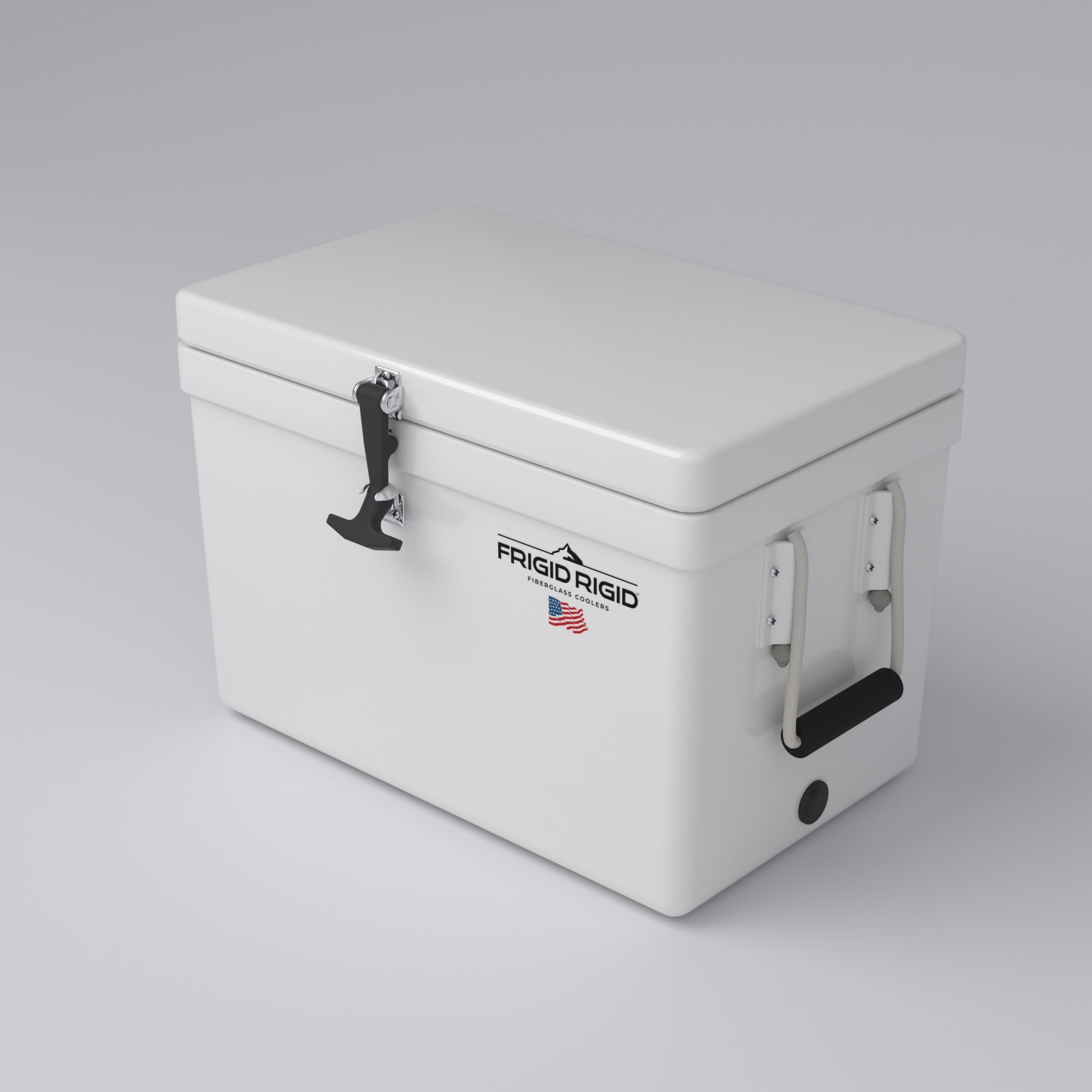 Frigid Rigid 24" x 15" x 15" fiberglass ice chest, top view