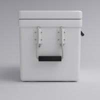 Frigid Rigid 24" x 15" x 15" fiberglass ice chest, handle detail