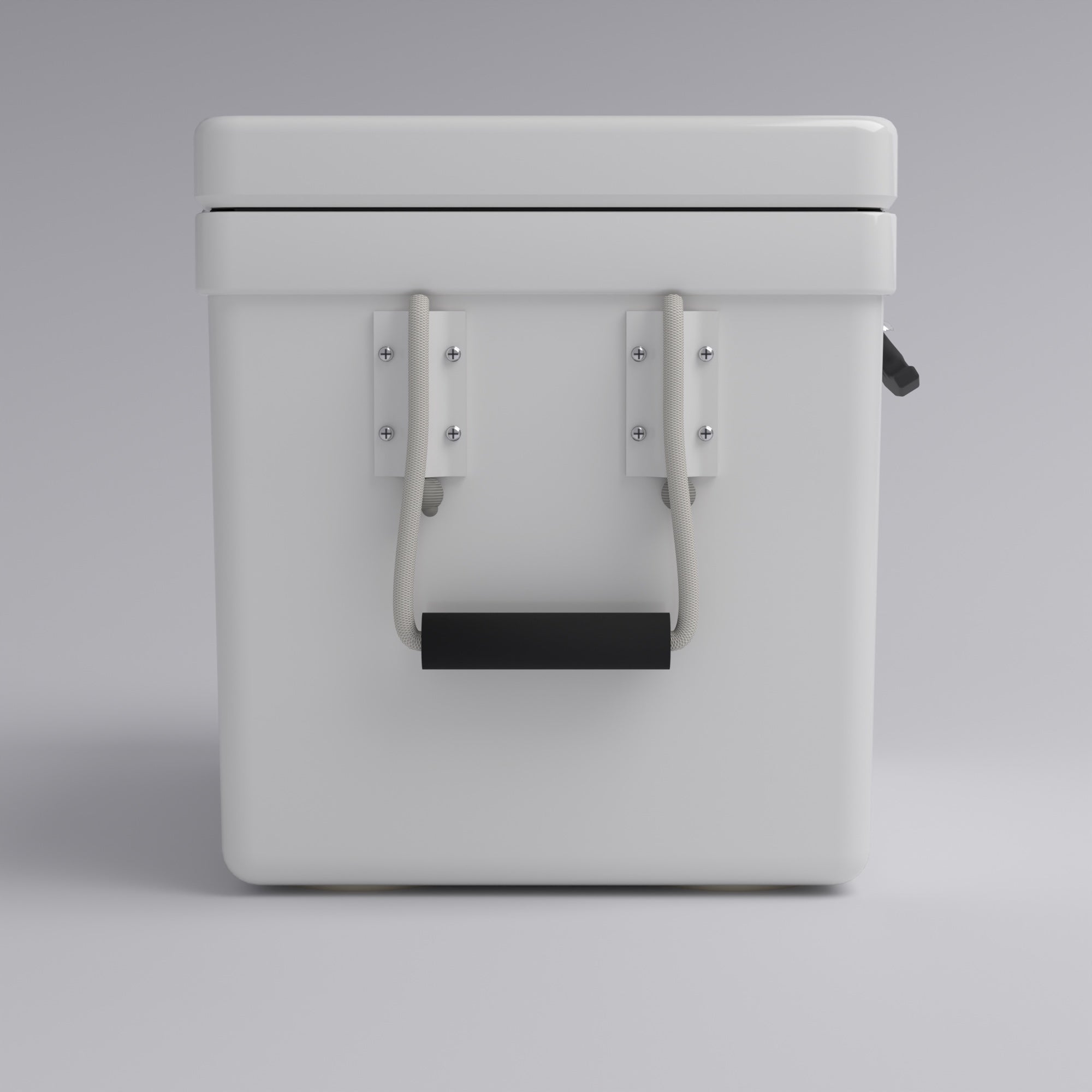 Frigid Rigid 24" x 15" x 15" fiberglass ice chest, handle detail