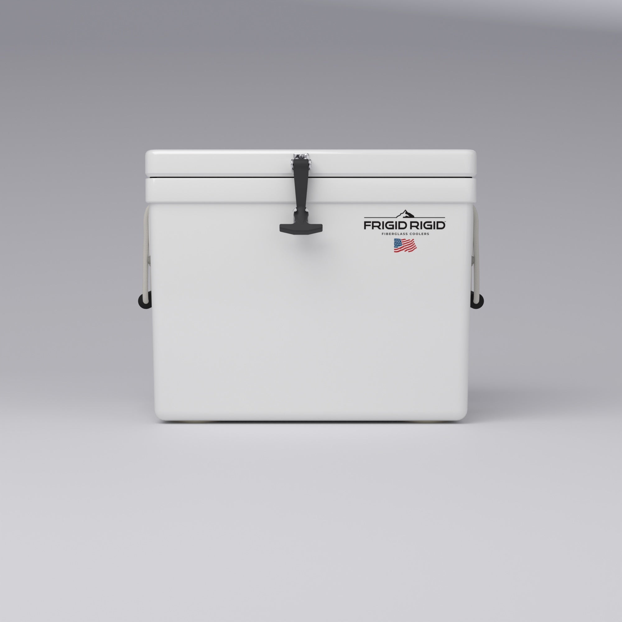 Frigid Rigid 24" x 18" x 18" fiberglass ice chest, front