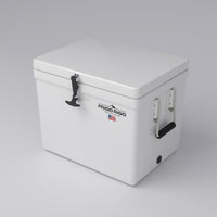Frigid Rigid 24" x 18" x 18" fiberglass ice chest, top view