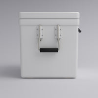 Frigid Rigid 24" x 18" x 18" fiberglass ice chest, handle detail