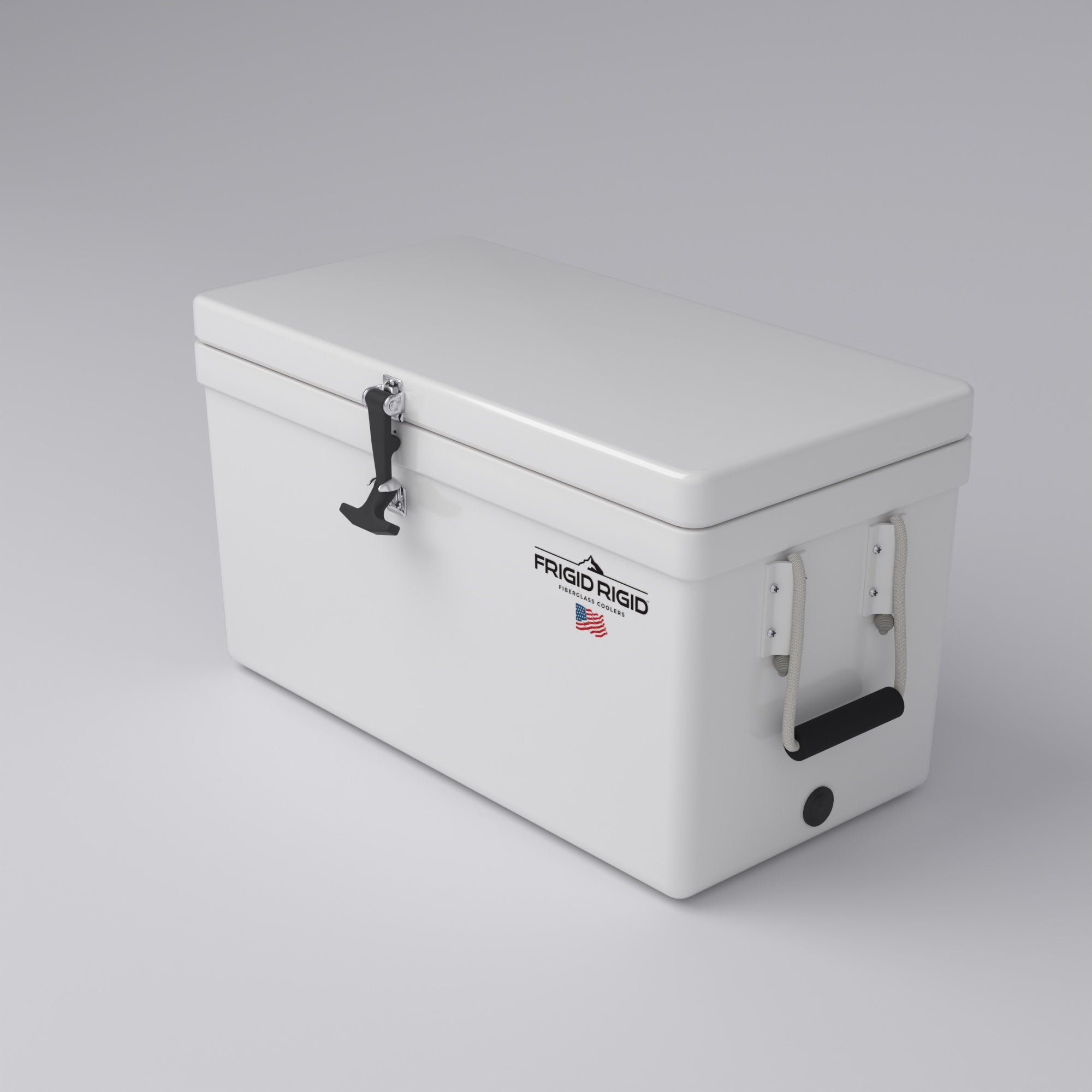 Frigid Rigid 30" x 15" x 15" fiberglass ice chest, top view