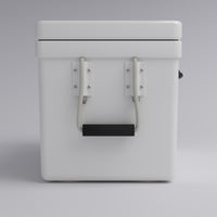 Frigid Rigid 30" x 15" x 15" fiberglass ice chest, handle detail