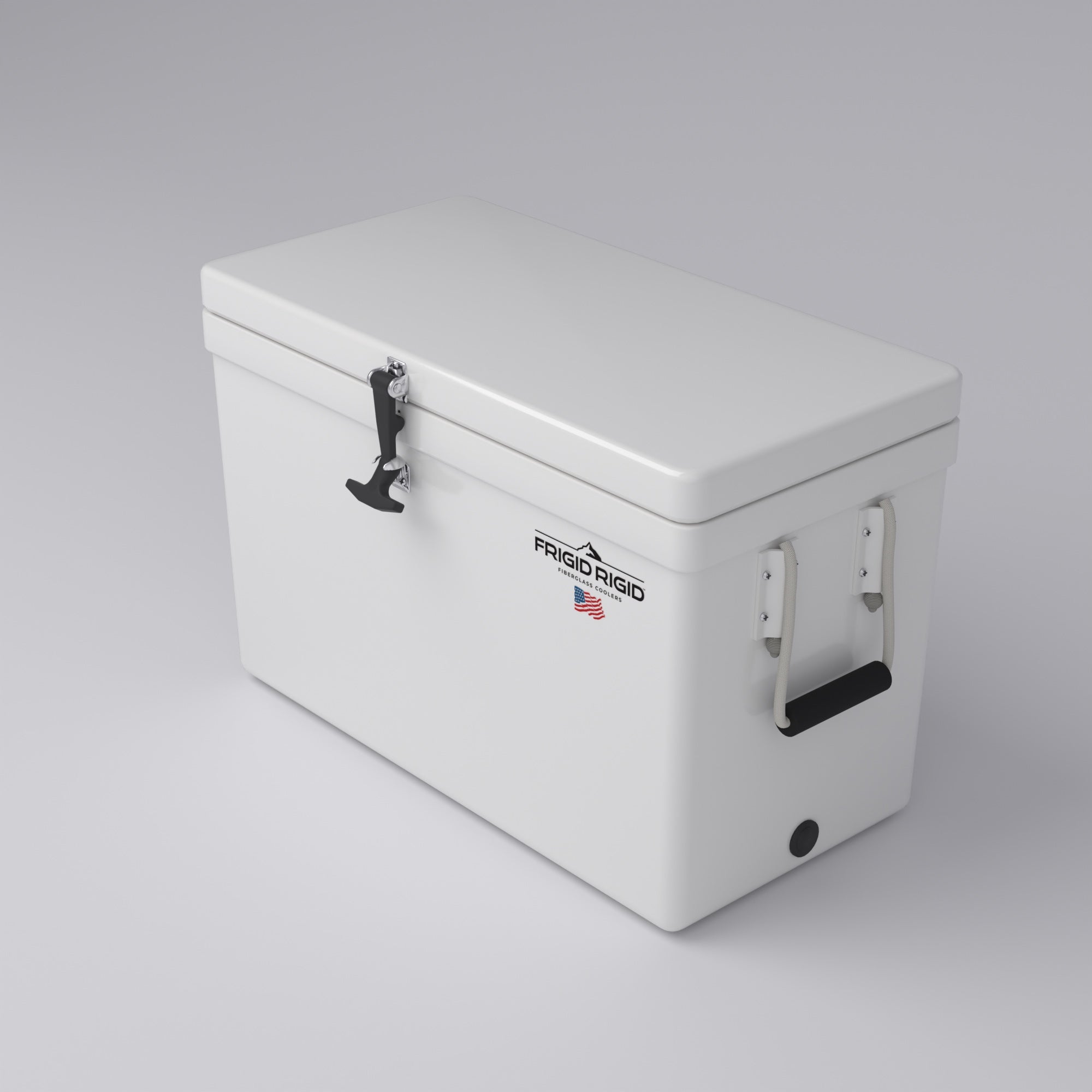 Frigid Rigid 30" x 15" x 18" fiberglass ice chest, top view