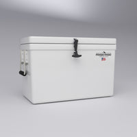Frigid Rigid 30" x 15" x 18" fiberglass ice chest, low angle