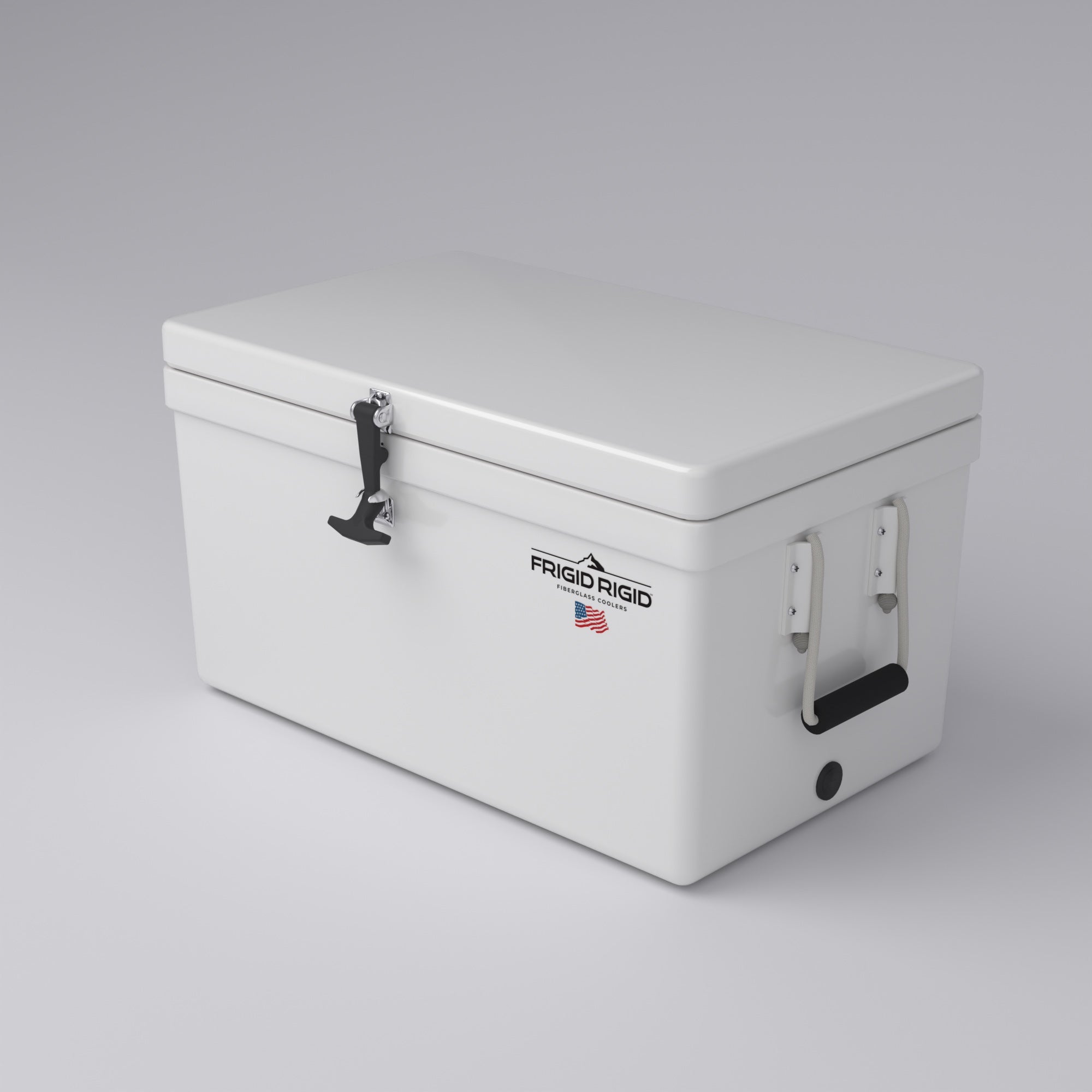 Frigid Rigid 30" x 18" x 15" fiberglass ice chest, top view