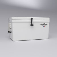Frigid Rigid 30" x 18" x 15" fiberglass ice chest, low angle