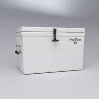 Frigid Rigid 30" x 18" x 18" fiberglass ice chest, low angle