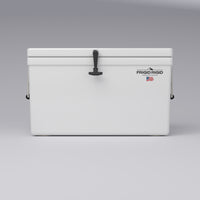 Frigid Rigid 33" x 18" x 18" fiberglass ice chest, front