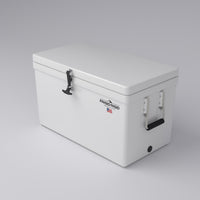 Frigid Rigid 33" x 18" x 18" fiberglass ice chest, top view