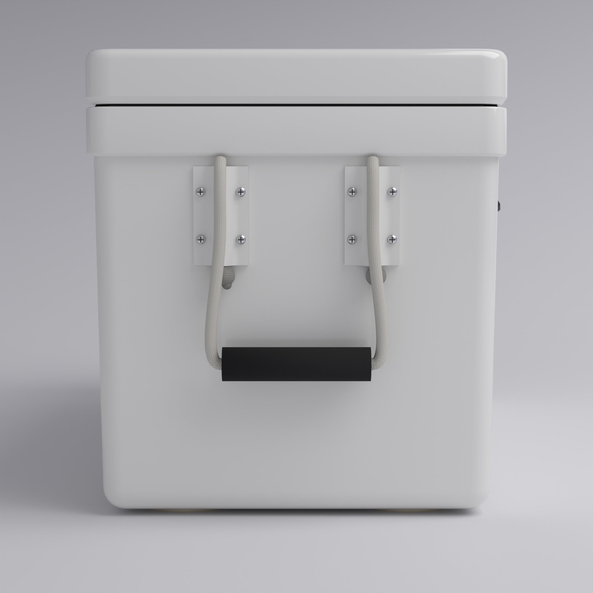Frigid Rigid 36" x 15" x 15" fiberglass ice chest, handle detail