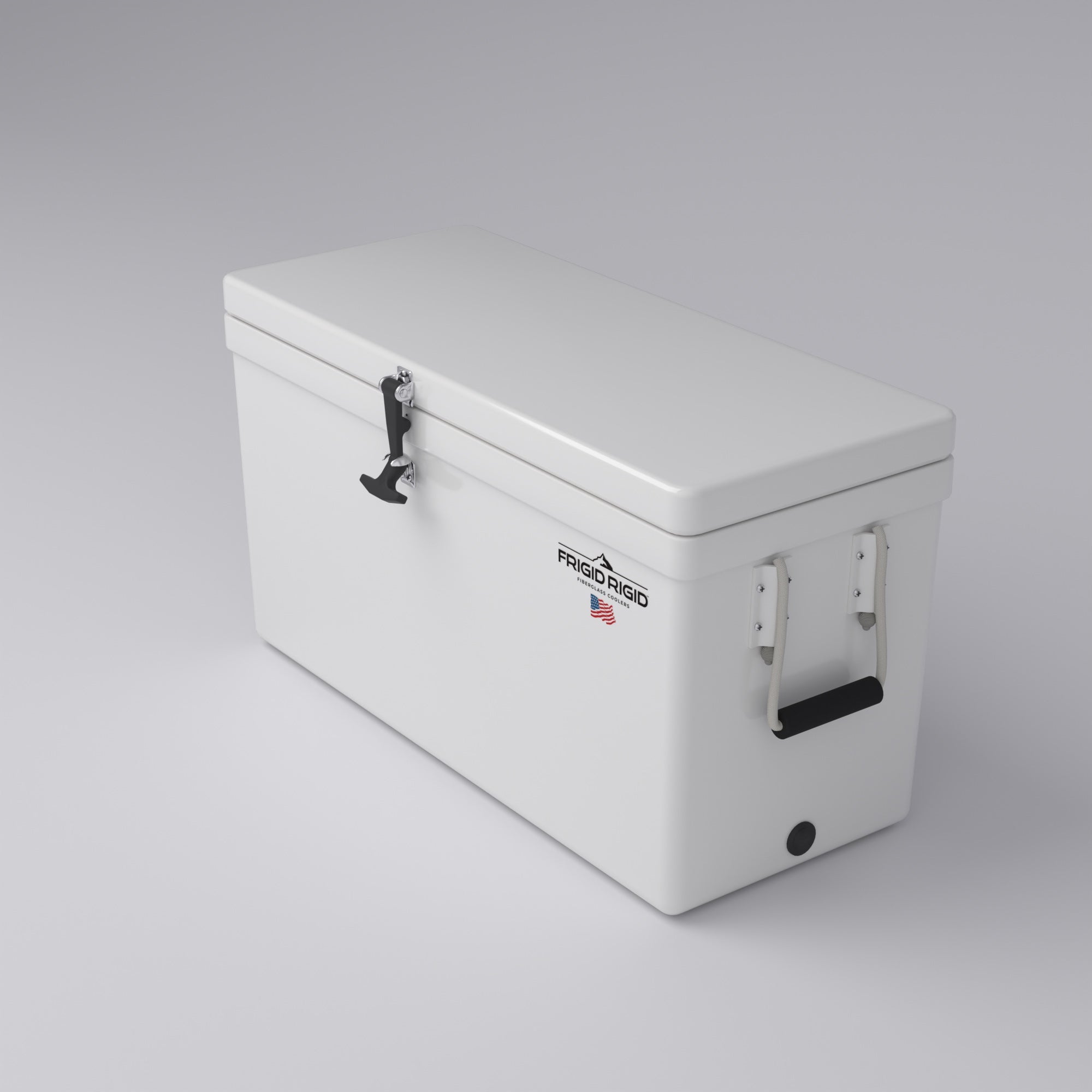 Frigid Rigid 36" x 15" x 18" fiberglass ice chest, top view