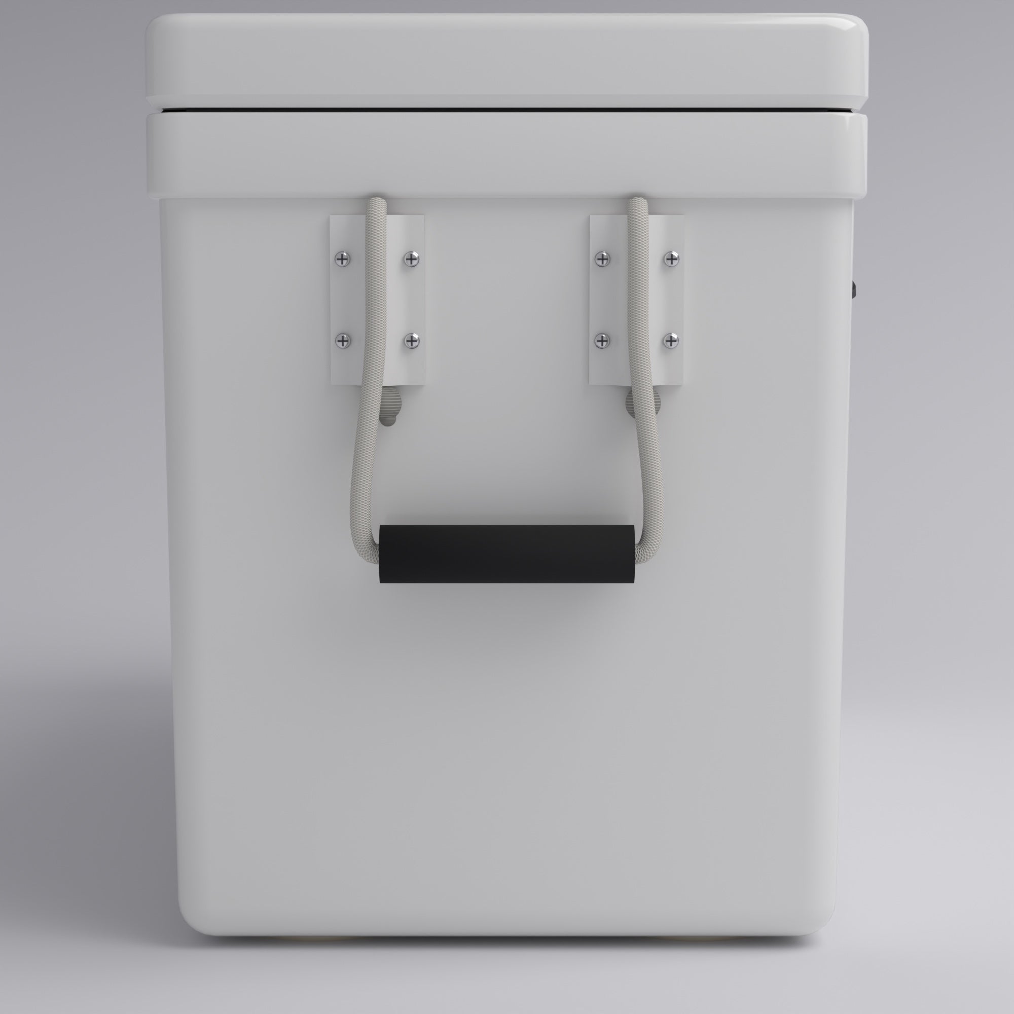 Frigid Rigid 36" x 15" x 18" fiberglass ice chest, handle detail