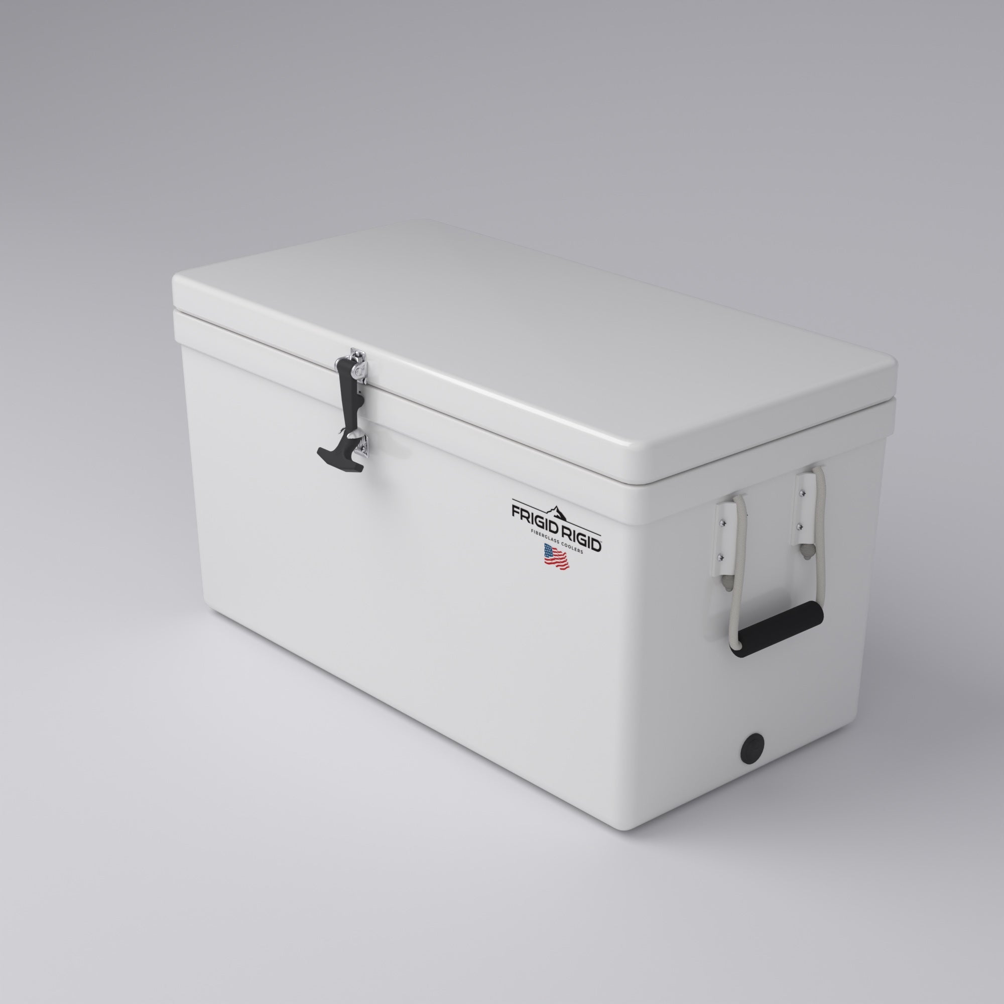 Frigid Rigid 36" x 18" x 18" fiberglass ice chest, top view