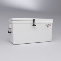 Frigid Rigid 36" x 18" x 18" fiberglass ice chest, low angle
