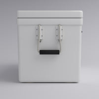 Frigid Rigid 36" x 18" x 18" fiberglass ice chest, handle detail