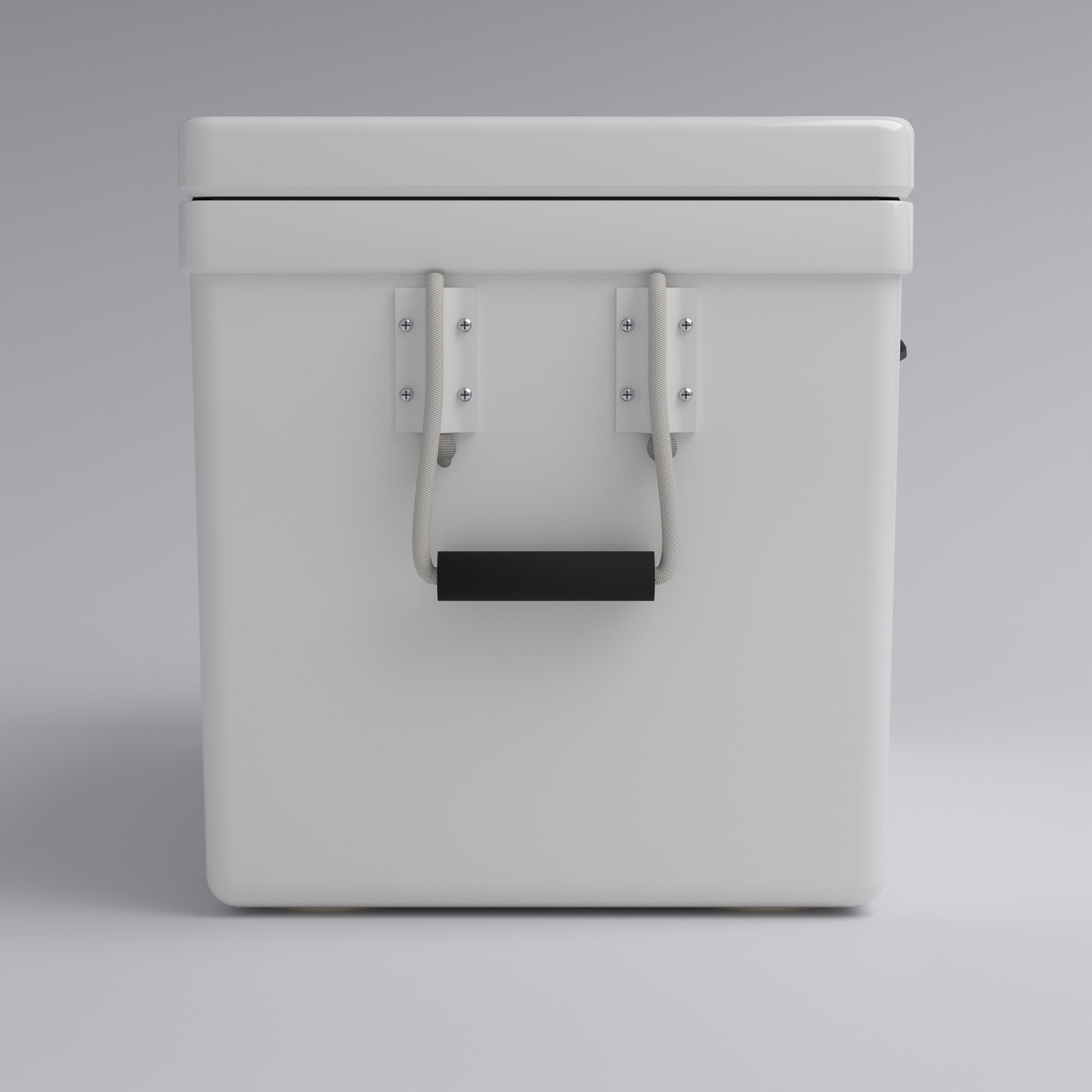 Frigid Rigid 36" x 18" x 18" fiberglass ice chest, handle detail