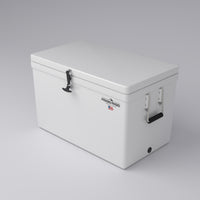 Frigid Rigid 36" x 21" x 21" fiberglass ice chest, top view