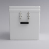 Frigid Rigid 36" x 21" x 21" fiberglass ice chest, handle detail