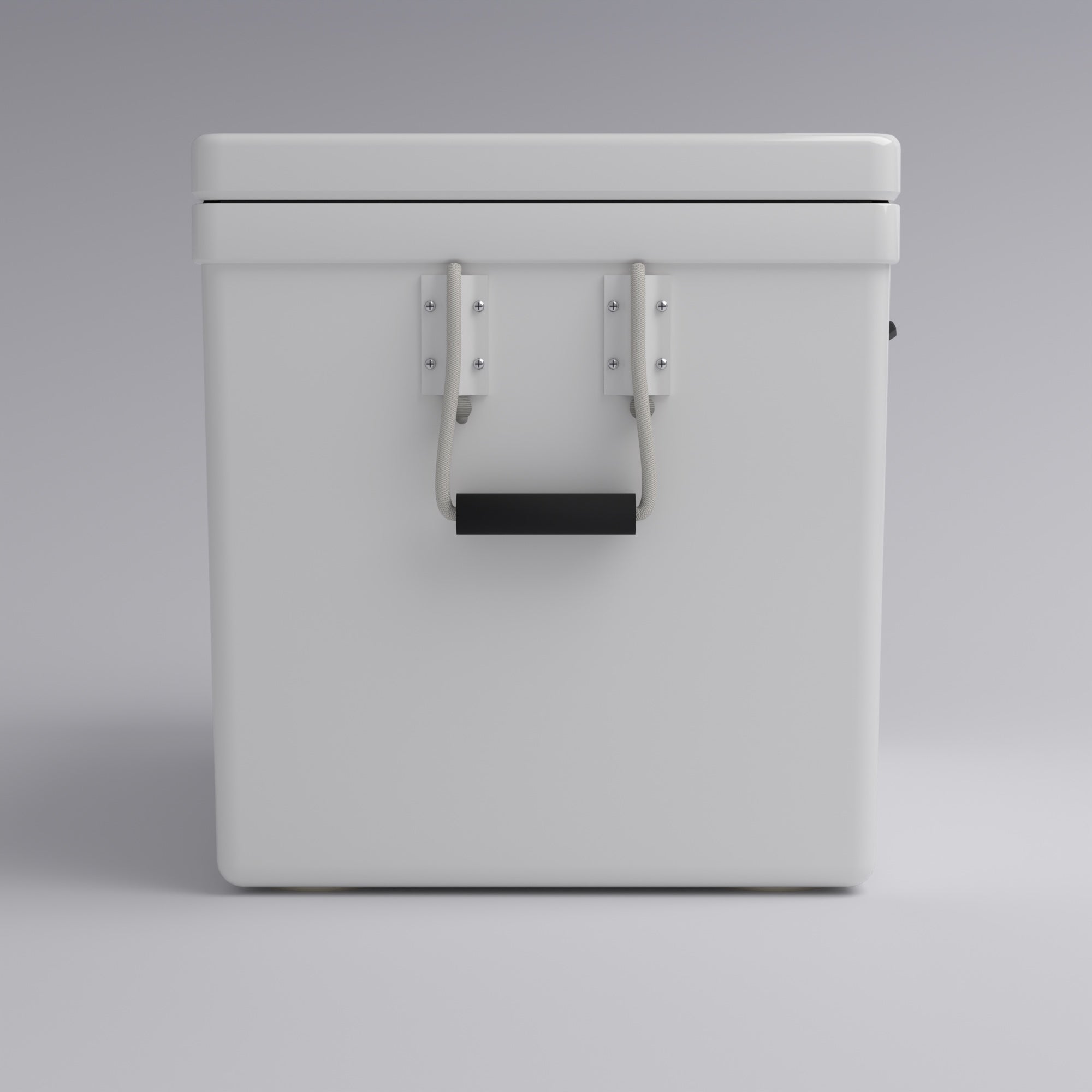 Frigid Rigid 36" x 21" x 21" fiberglass ice chest, handle detail