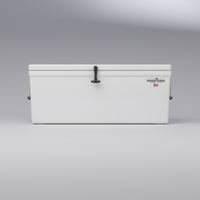 Frigid Rigid 48" x 18" x 18" fiberglass ice chest, front