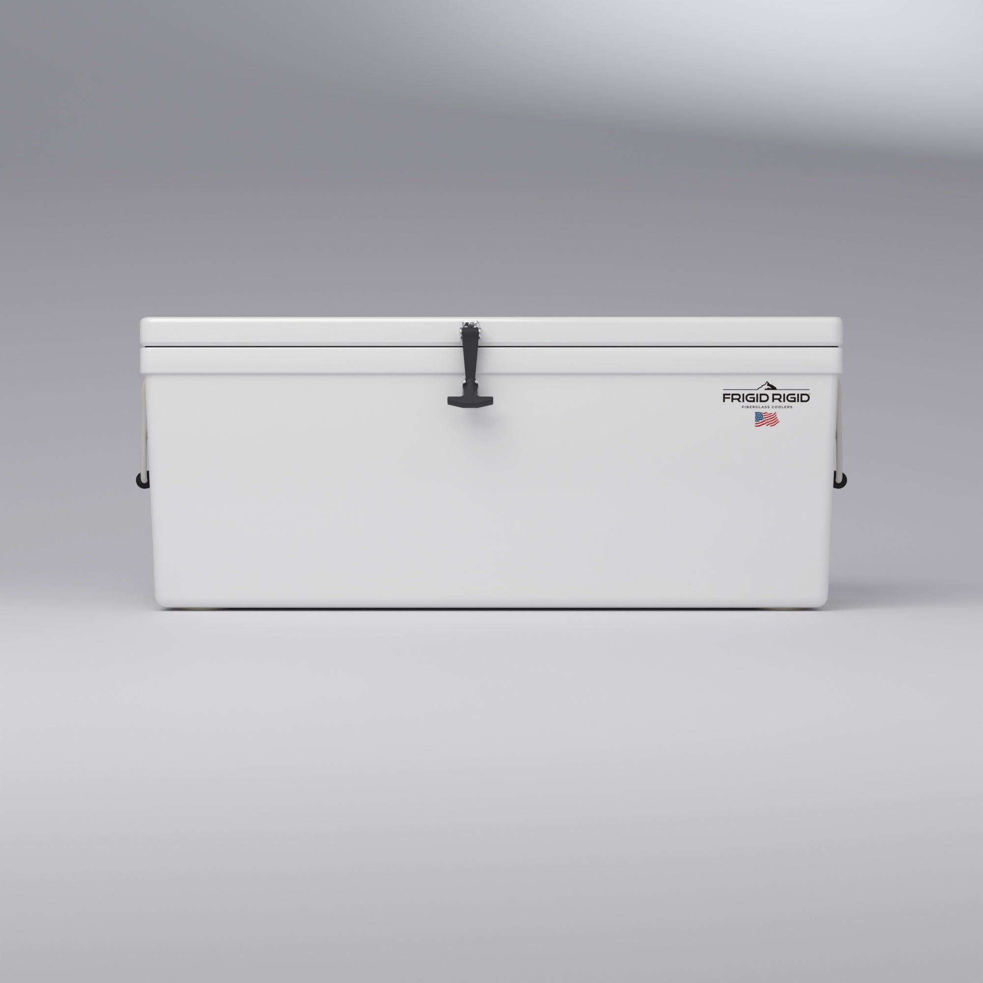 Frigid Rigid 48" x 18" x 18" fiberglass ice chest, front