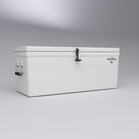 Frigid Rigid 48" x 18" x 18" fiberglass ice chest, low angle