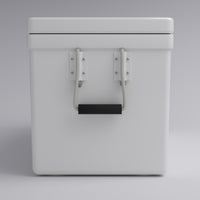 Frigid Rigid 48" x 18" x 18" fiberglass ice chest, handle detail