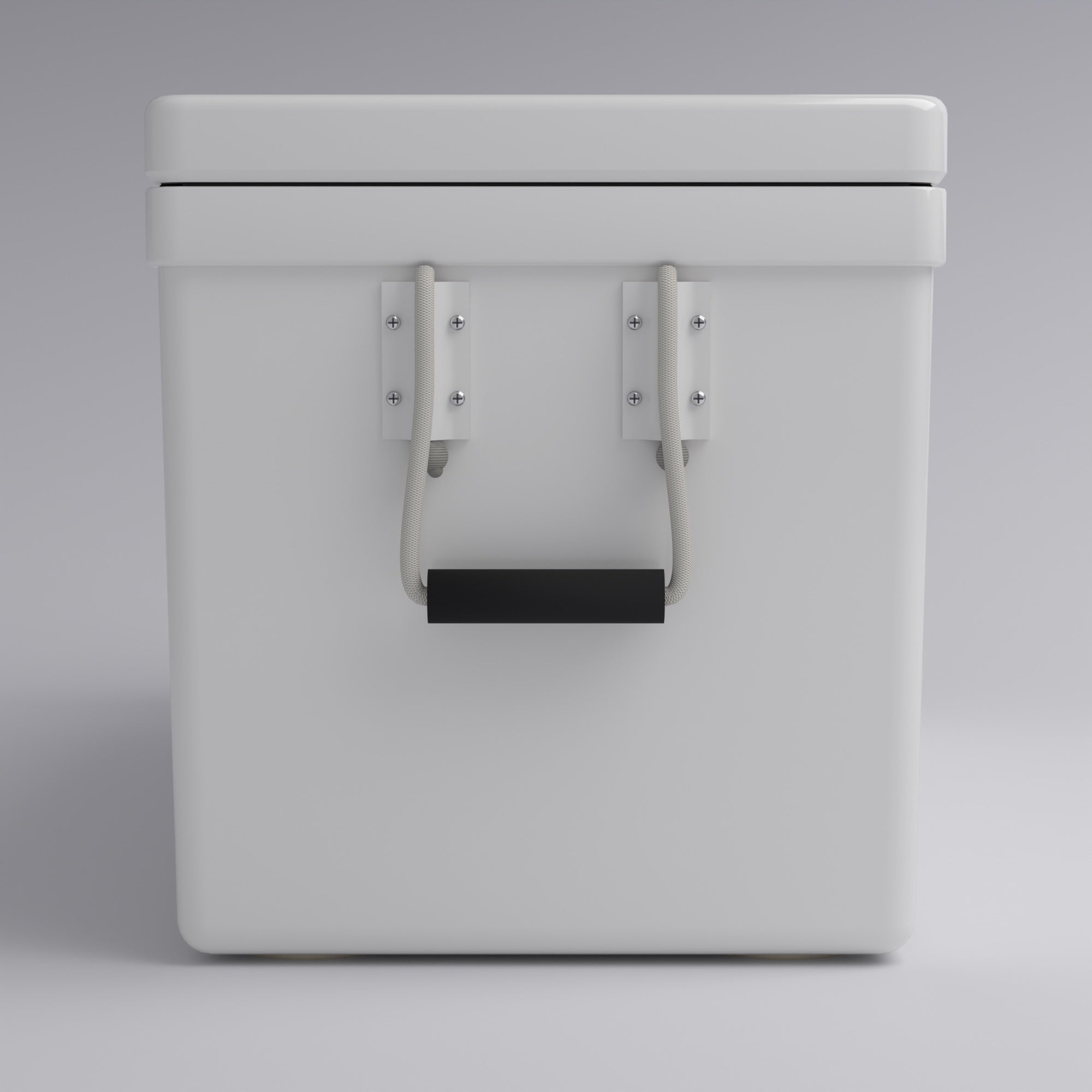 Frigid Rigid 48" x 18" x 18" fiberglass ice chest, handle detail
