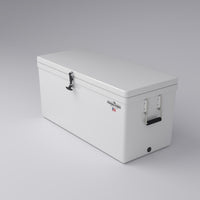 Frigid Rigid 48" x 21" x 21" fiberglass ice chest, top view