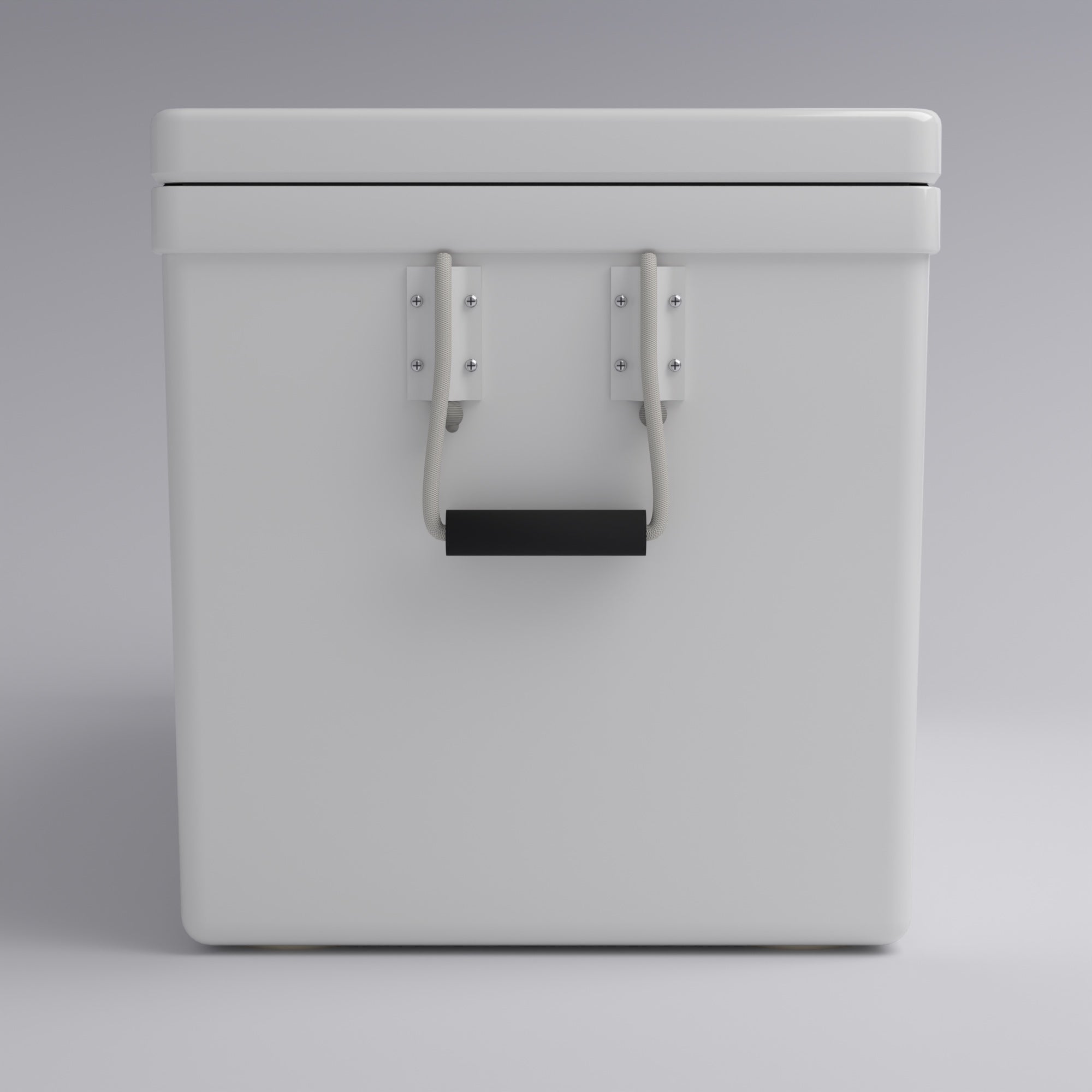 Frigid Rigid 54" x 21" x 21" fiberglass ice chest, handle detail